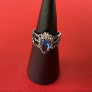 Bomb Party RBP6465 “Dazzling Lights” LC Tourmaline on Hematite Size 8 Ring NWT